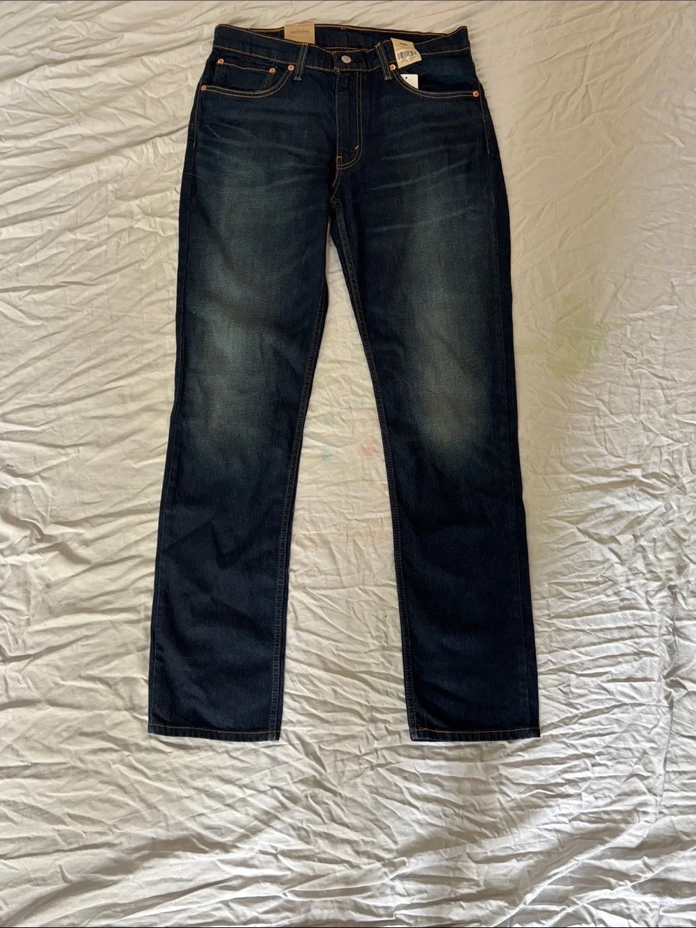 Men’s Levi's Slim Jeans in Dark Indigo with Fading
